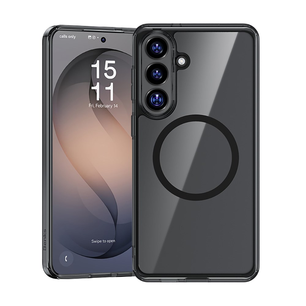 Galaxy S26 Plus Kılıf M-safe Şarj Özellikli Benks ​​​​​​Crystal Serisi Şeffaf Kapak
