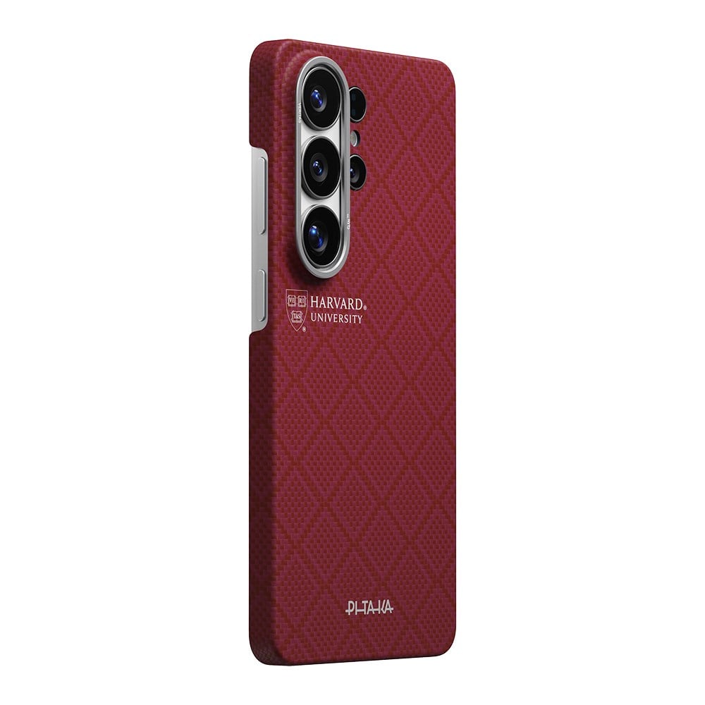Galaxy S26 Ultra Kılıf M-safe Şarj Özellikli Aramid Fiber Pitaka Harvard University Serisi Kapak