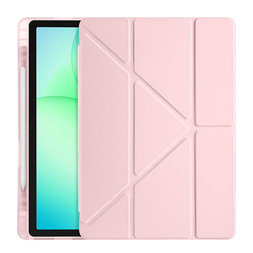 Galaxy Tab A11 Plus Kılıf Zore Tri Folding Kalem Bölmeli Standlı Kılıf