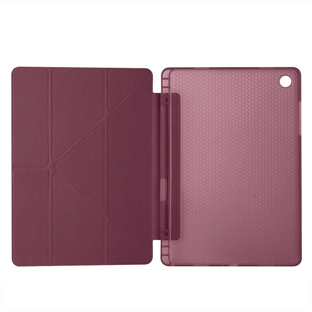 Galaxy Tab A11 Plus Kılıf Zore Tri Folding Kalem Bölmeli Standlı Kılıf
