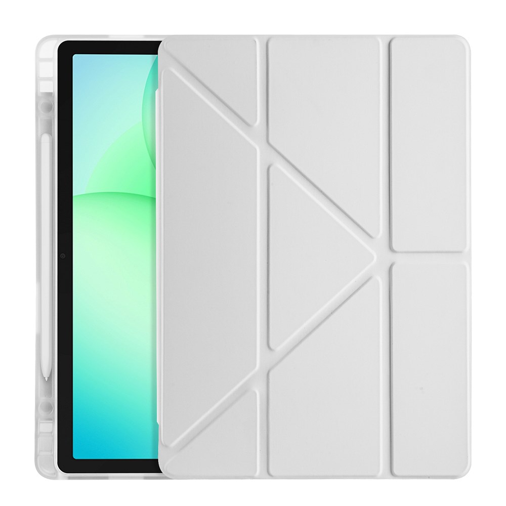 Galaxy Tab A11 Plus Kılıf Zore Tri Folding Kalem Bölmeli Standlı Kılıf
