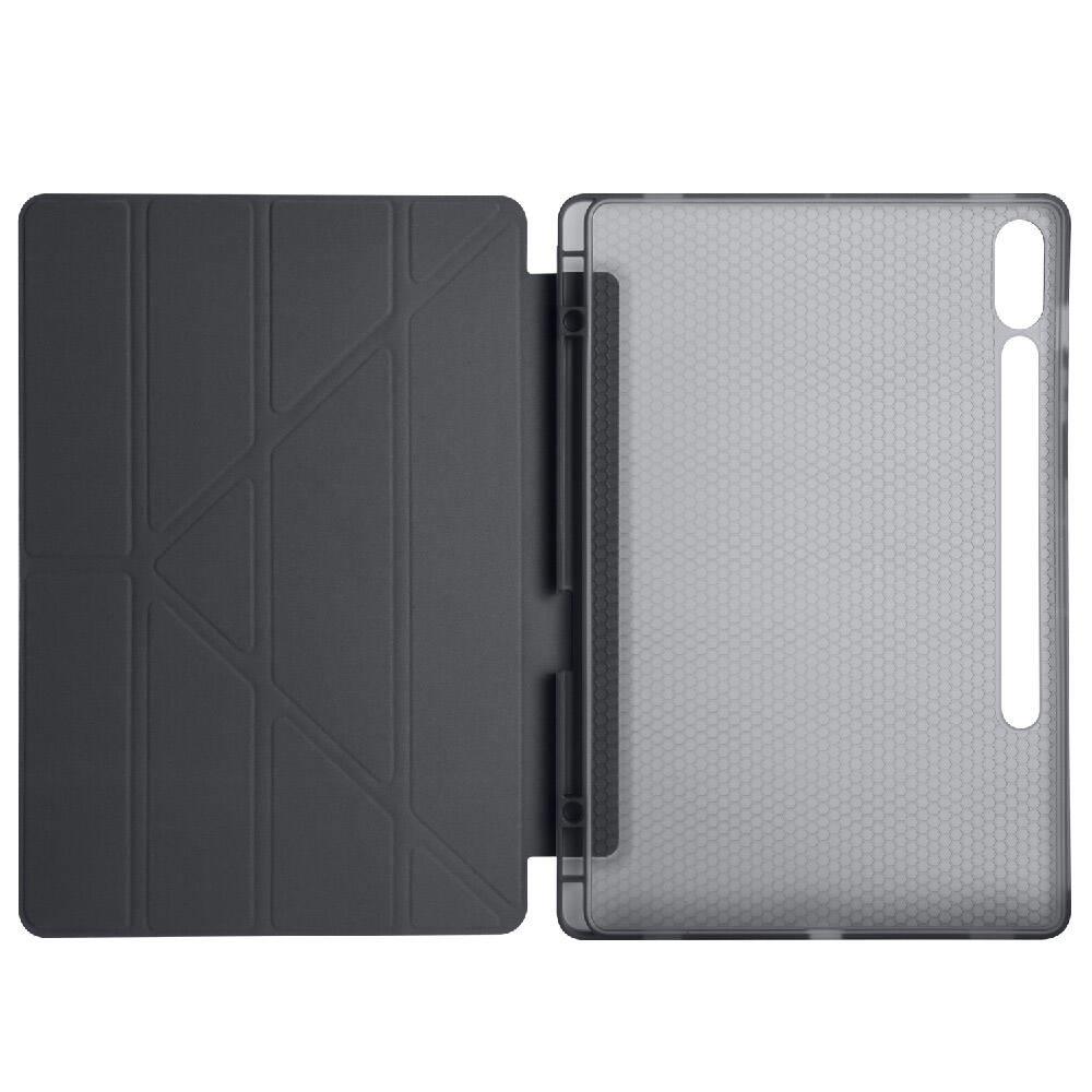 Galaxy Tab S9 Plus Kılıf Zore Tri Folding Kalem Bölmeli Standlı Kılıf
