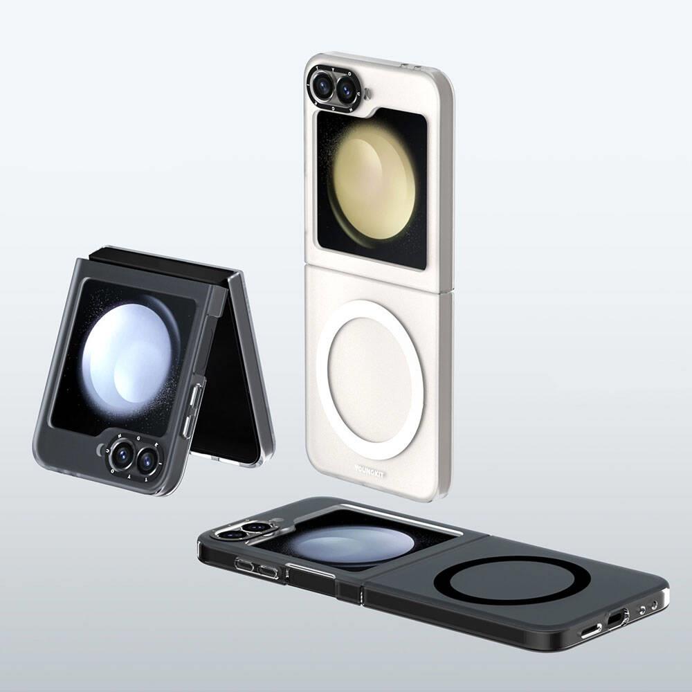 Galaxy Z Flip 6 Kılıf M-safe Şarj Özellikli Youngkit Hidden Sand Serisi Kapak