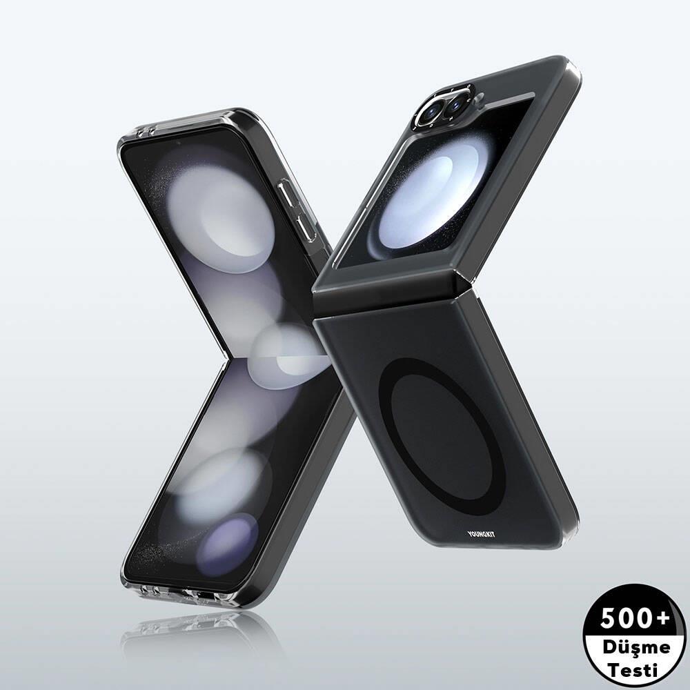Galaxy Z Flip 6 Kılıf M-safe Şarj Özellikli Youngkit Hidden Sand Serisi Kapak
