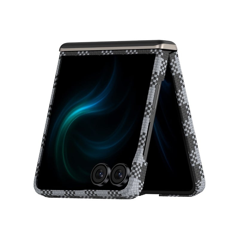 Galaxy Z Flip 7 Kılıf M-safe Şarj Özellikli Ekose Tasarımlı Benks ArmorAir ArmorVichy Kevlar Kapak