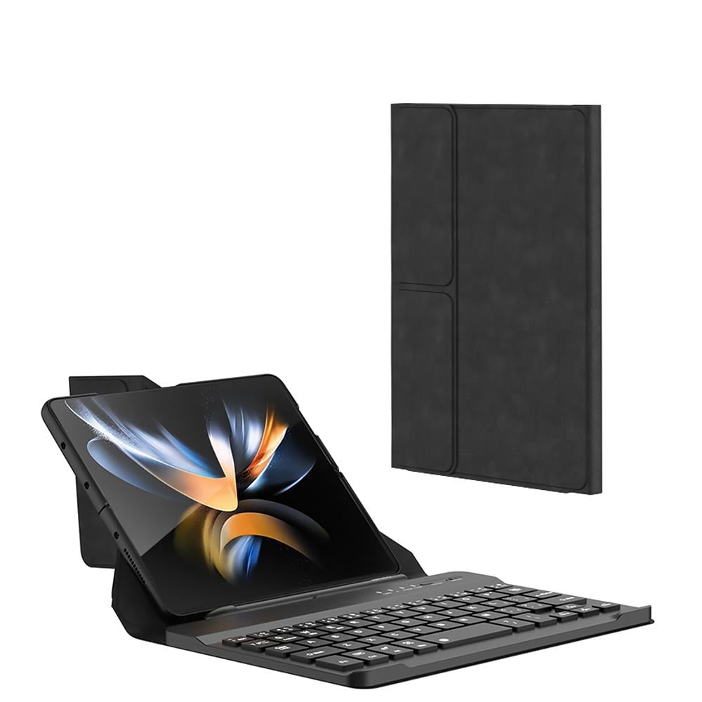 Galaxy Z Fold 3 Kılıf Standlı Klavyeli Kalem Bölmeli Zore Kıpta Klavyeli Kılıf