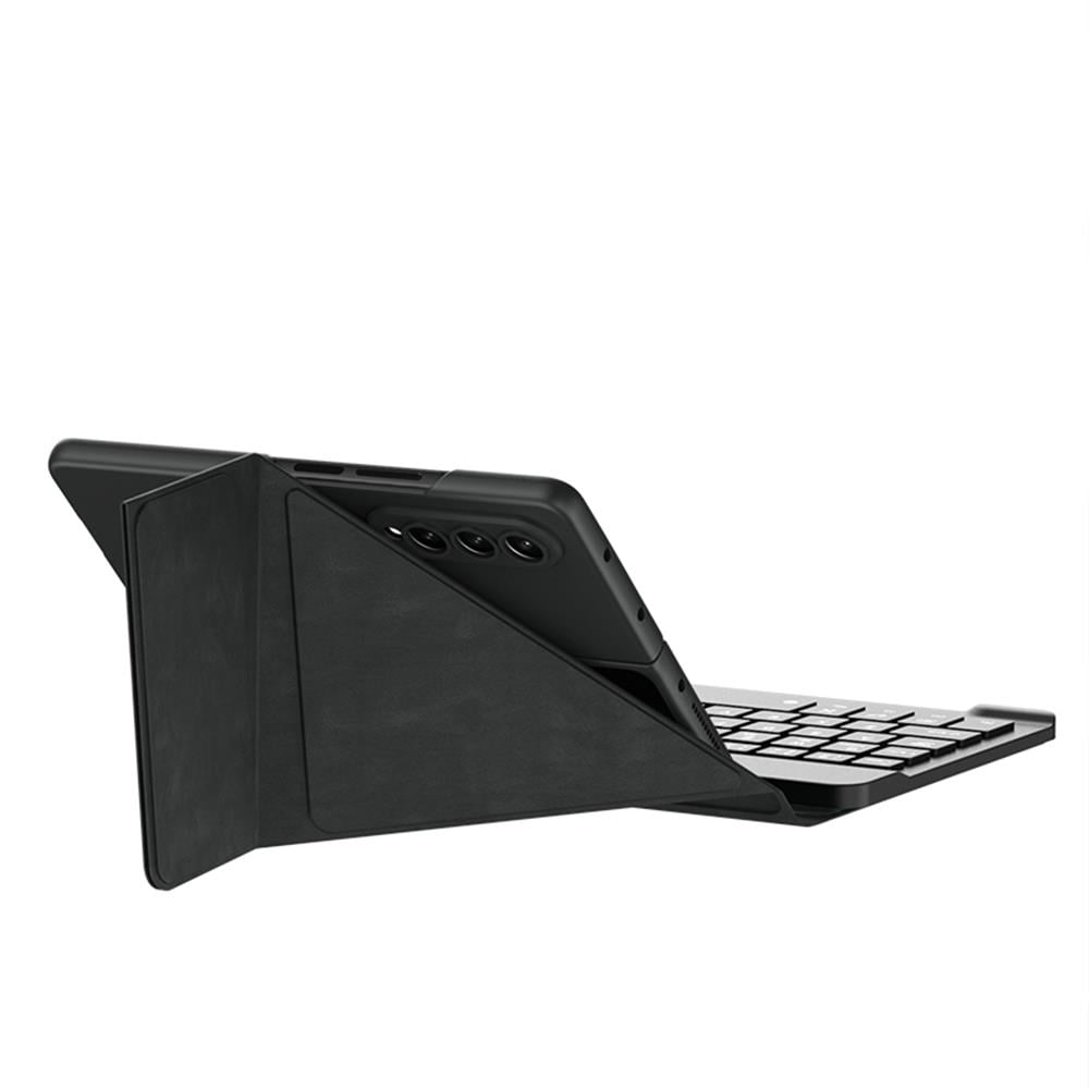 Galaxy Z Fold 3 Kılıf Standlı Klavyeli Kalem Bölmeli Zore Kıpta Klavyeli Kılıf