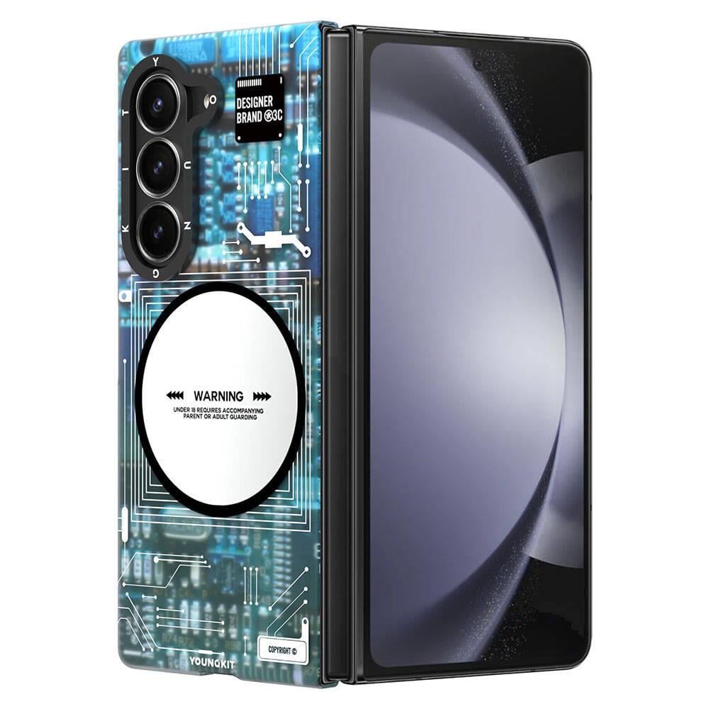 Galaxy Z Fold 6 Kılıf M-safe Şarj Özellikli Youngkit Technology Serisi Kapak