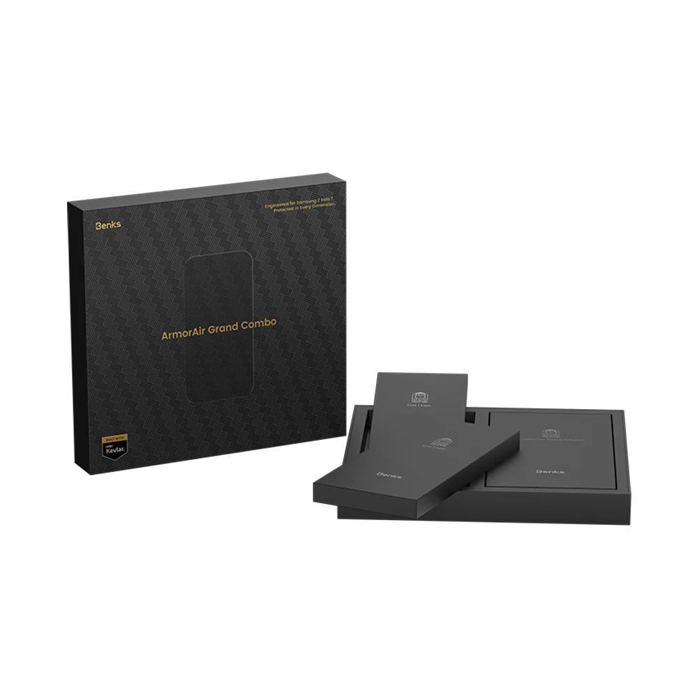 Galaxy Z Fold 7 Benks ArmorAir ArmorGrid Grand Combo Üçlü Aksesuar Seti (Ön Arka Kevlar Kapak + Ekran Koruyucu)
