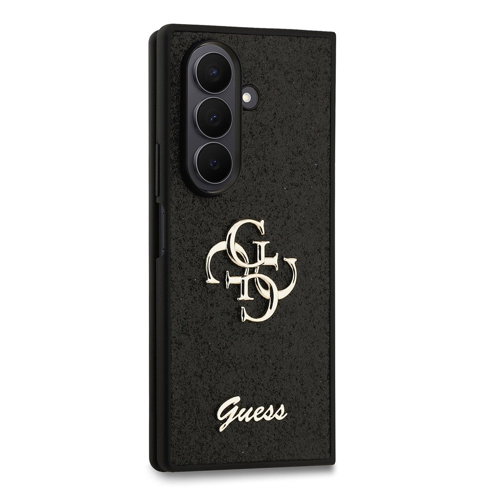 Galaxy Z Fold 7 Kılıf Guess Orjinal Lisanslı 4G Büyük Metal Logolu Glitter Kapak