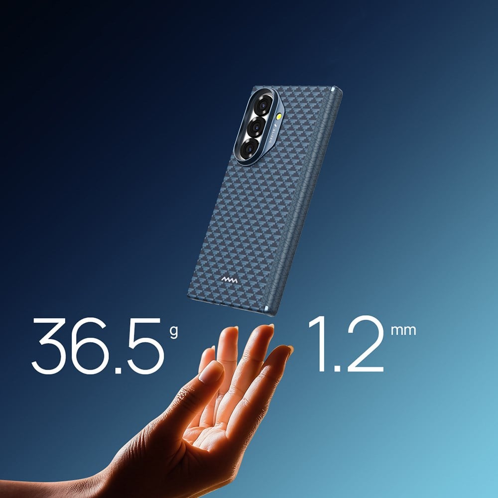 Galaxy Z Fold 7 Kılıf M-safe Şarj Özellikli Raptic Aramid Skin-Pro Profound Serisi Kapak