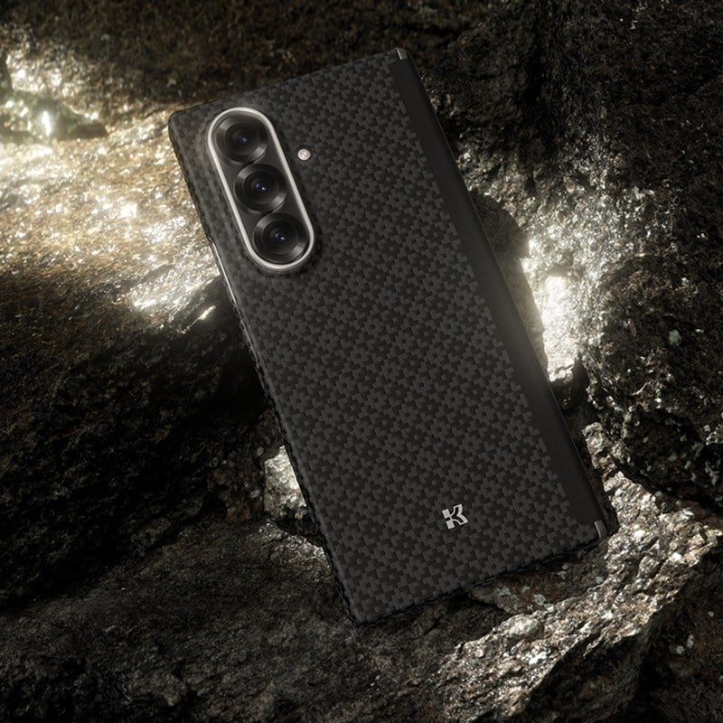 Galaxy Z Fold 7 Kılıf M-Safe Şarj Özellikli Benks ArmorAir ArmorGrid Serisi Kevlar Kapak