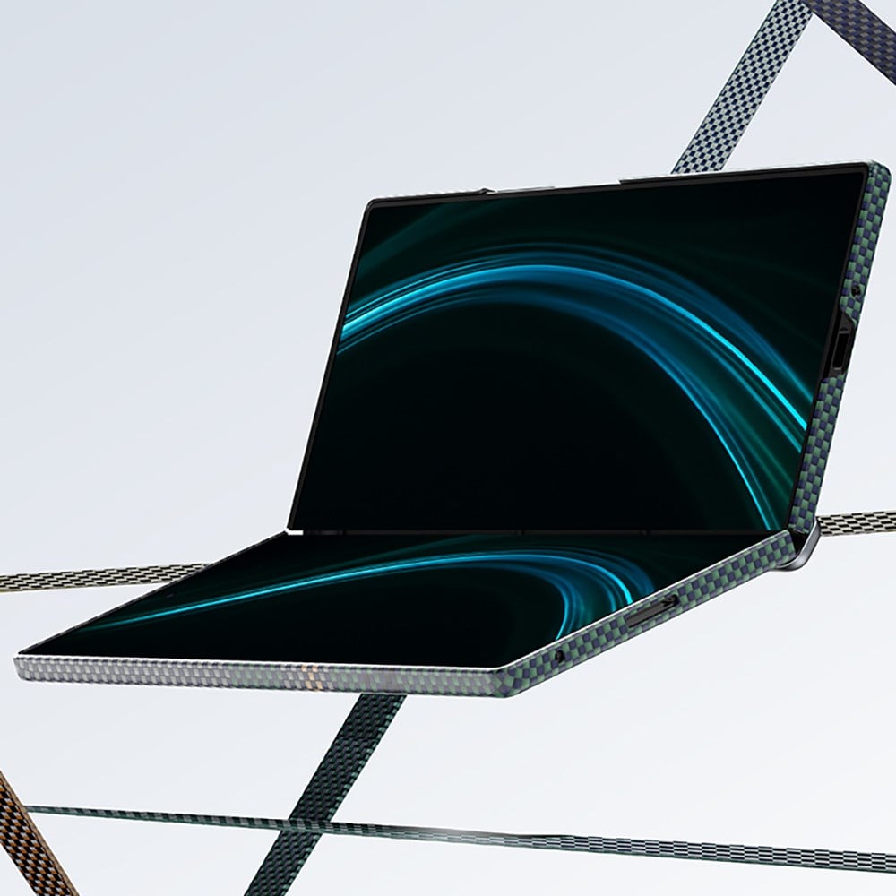 Galaxy Z Fold 7 Kılıf M-safe Şarj Özellikli Karbon Fiber Tasarımlı Benks Aurora ArmorAir Kevlar Kapak