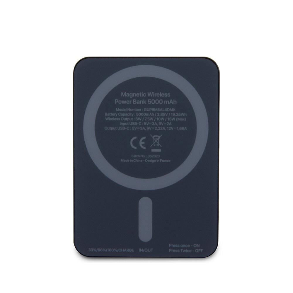 Guess Orjinal Lisanslı M-safe Şarj Özellikli Taşlı 4G Logolu Powerbank 5000mAh 15W