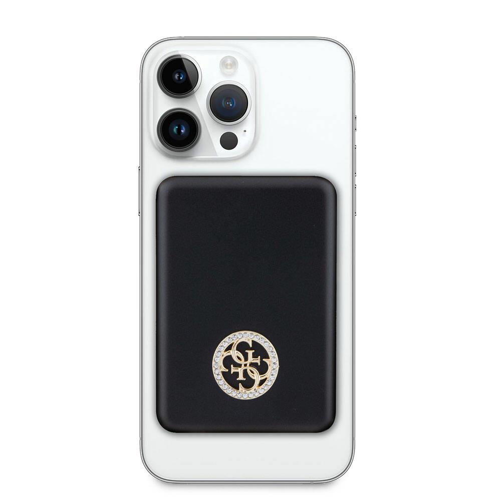 Guess Orjinal Lisanslı M-safe Şarj Özellikli Taşlı 4G Logolu Powerbank 5000mAh 15W
