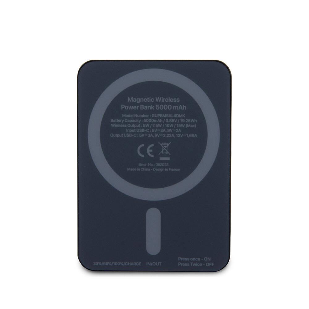 Guess Orjinal Lisanslı M-safe Şarj Özellikli Taşlı 4G Logolu Powerbank 5000mAh 15W