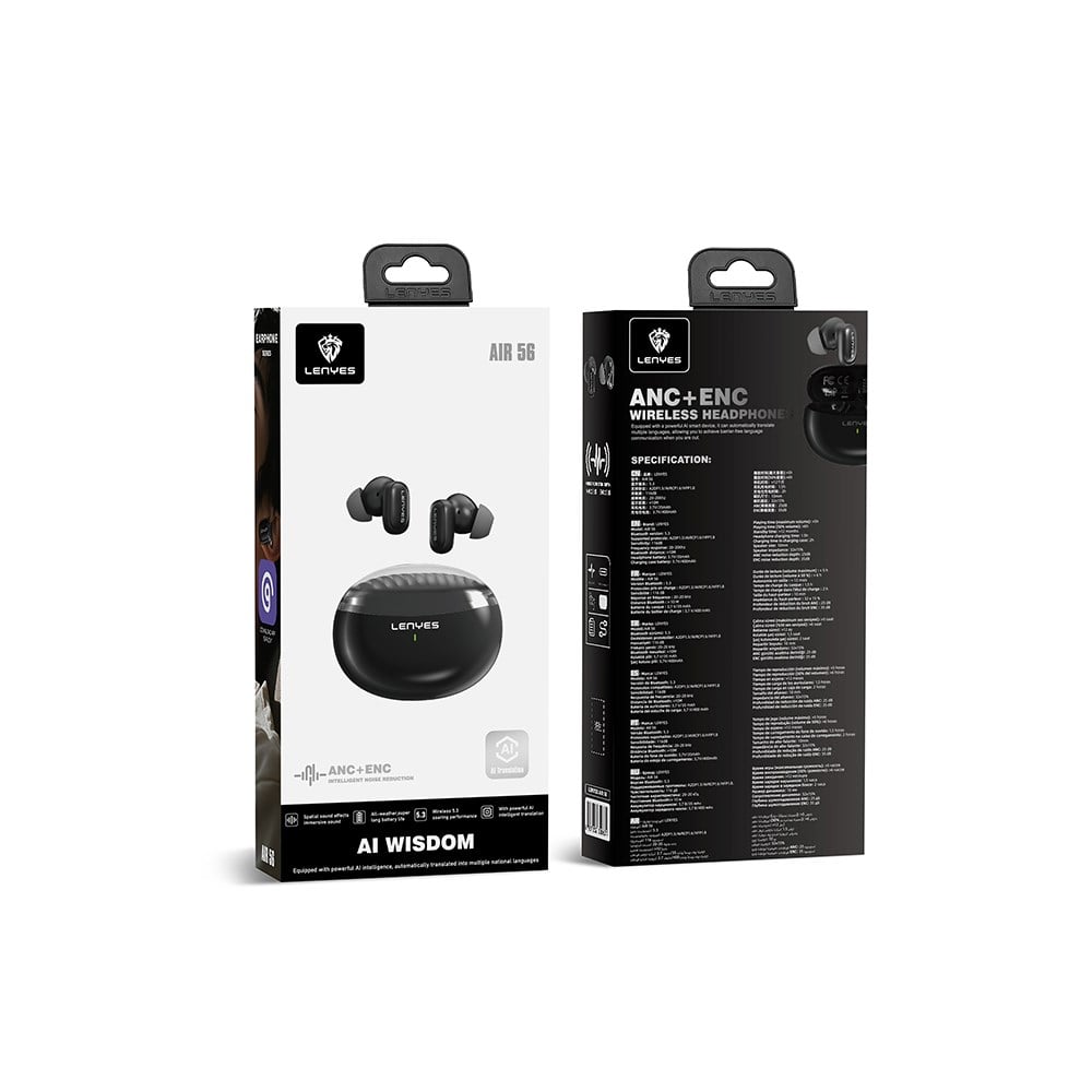 Lenyes Air 56 Ai Çeviri Özellikli ANC/ENC Teknolojili Kulak İçi Bluetooth Kulaklık v5.3