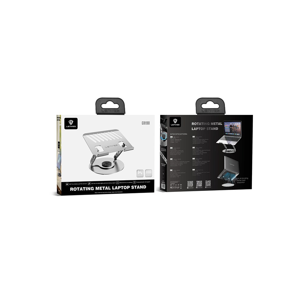 Lenyes CR190 360 Derece Dönebilen Katlanabilir Laptop Standı