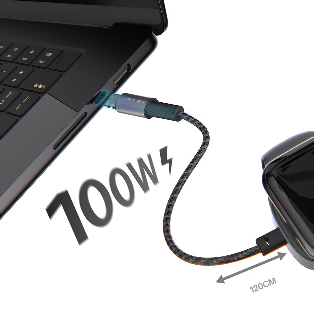Lenyes LC540 Type-C to Type-C + Akıllı Saat Şarj Kablosu 100W 1.2M