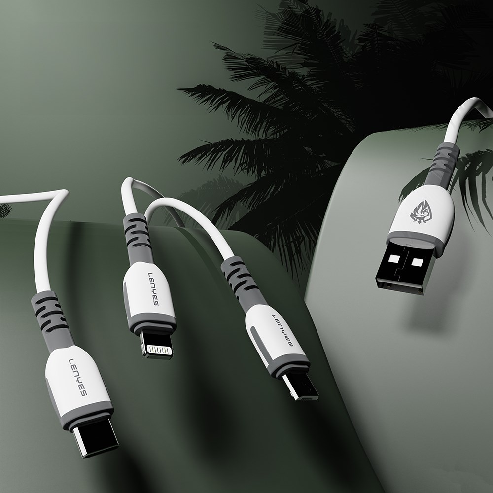 Lenyes LC979 USB-A to Lightning Hızlı Şarj Özellikli Data ve Şarj Kablosu 2.4A 1M