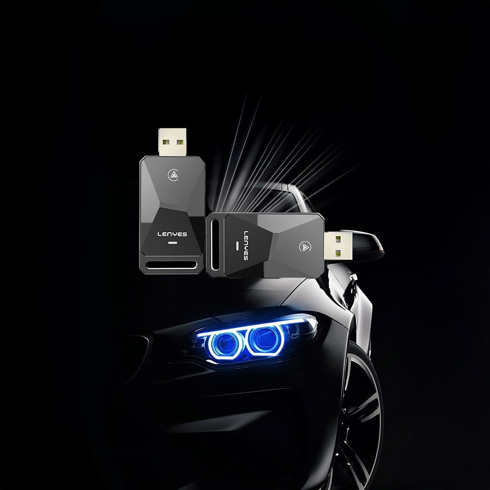 Lenyes LCP02 Android Auto Destekli CarPlay USB Bluetooth 5.0 Wireless Transmitter Adaptör