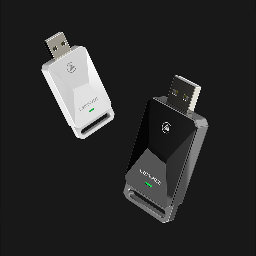 Lenyes LCP02 Android Auto Destekli CarPlay USB Bluetooth 5.0 Wireless Transmitter Adaptör