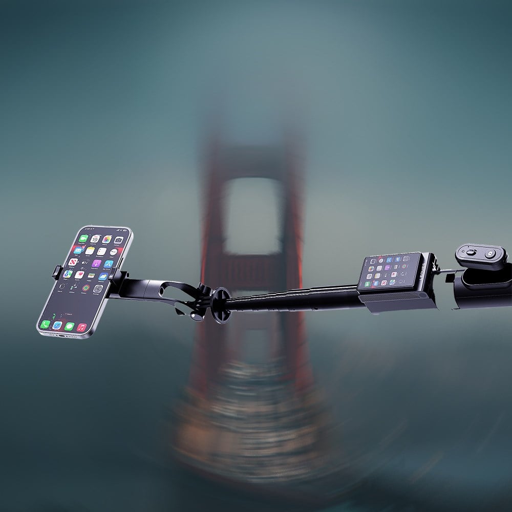 Lenyes LPH120 Uzaktan Kumandalı Çok Fonksiyonlu Sabitleyici Ekranlı Tripod ve Selfie Çubuğu