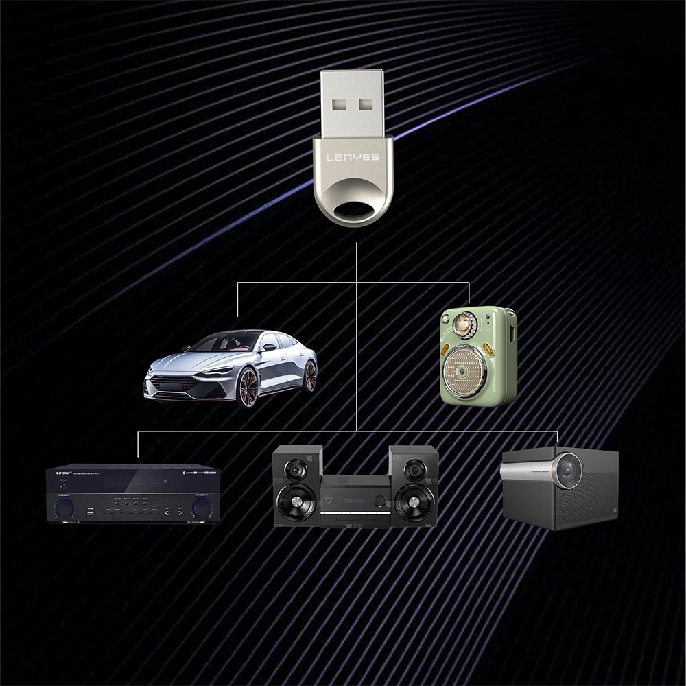 Lenyes LR202 USB Bluetooth 5.1 Wireless Transmitter Adaptör