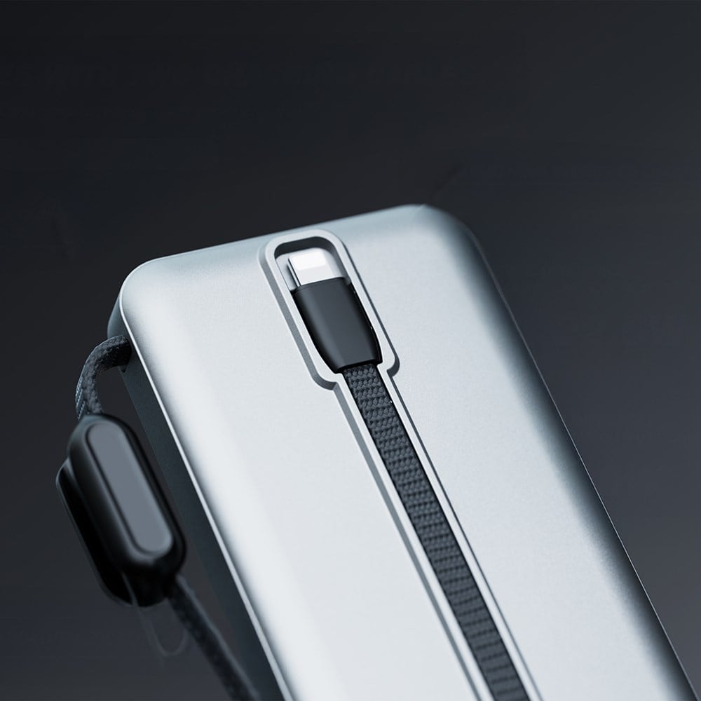 Lenyes PX2004D Dijital LED Ekranlı Lightning Kablolu Powerbank 22.5W 20.000mAh