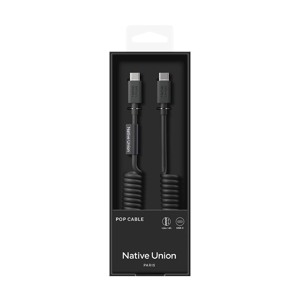 Native Union POP Serisi Type-C to Type-C Spiralli Şarj Kablosu 60W 1.2M