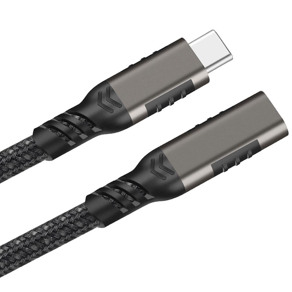 Qgeem Extension USB3.2 Type-C PD Uzatma Kablosu 100W 20Gbps 4K@60Hz 2 Metre