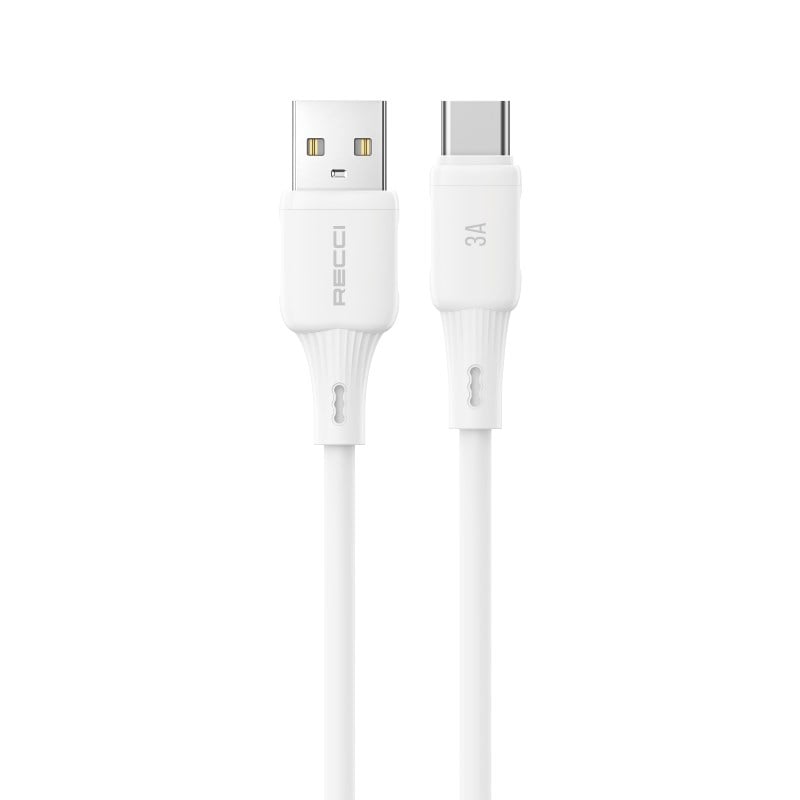 Recci RS52C USB-A to Type-C 3A Hızlı Şarj Özellikli Data ve Şarj Kablosu 1M
