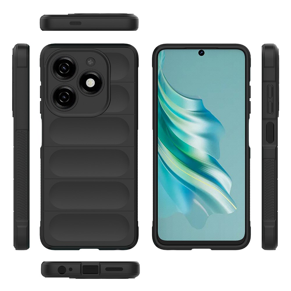 Tecno Spark 20C Kılıf Esnek TPU Oyuklu Arka Yüzey Tasarımlı Zore Etnik Silikon Kapak