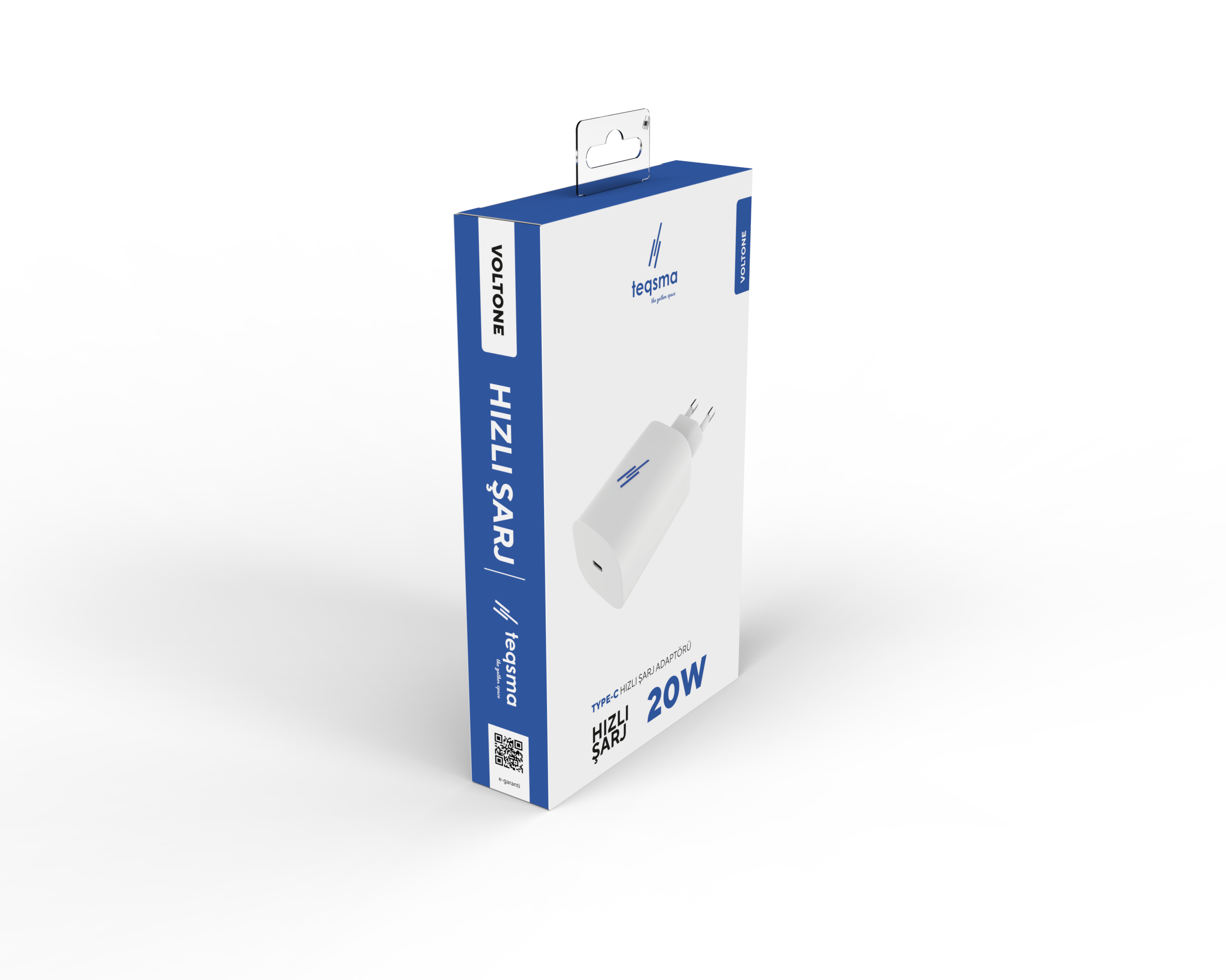 TEQSMA VOLTONE Type-C Hızlı Şarj Adaptörü 20W 20'li Koli