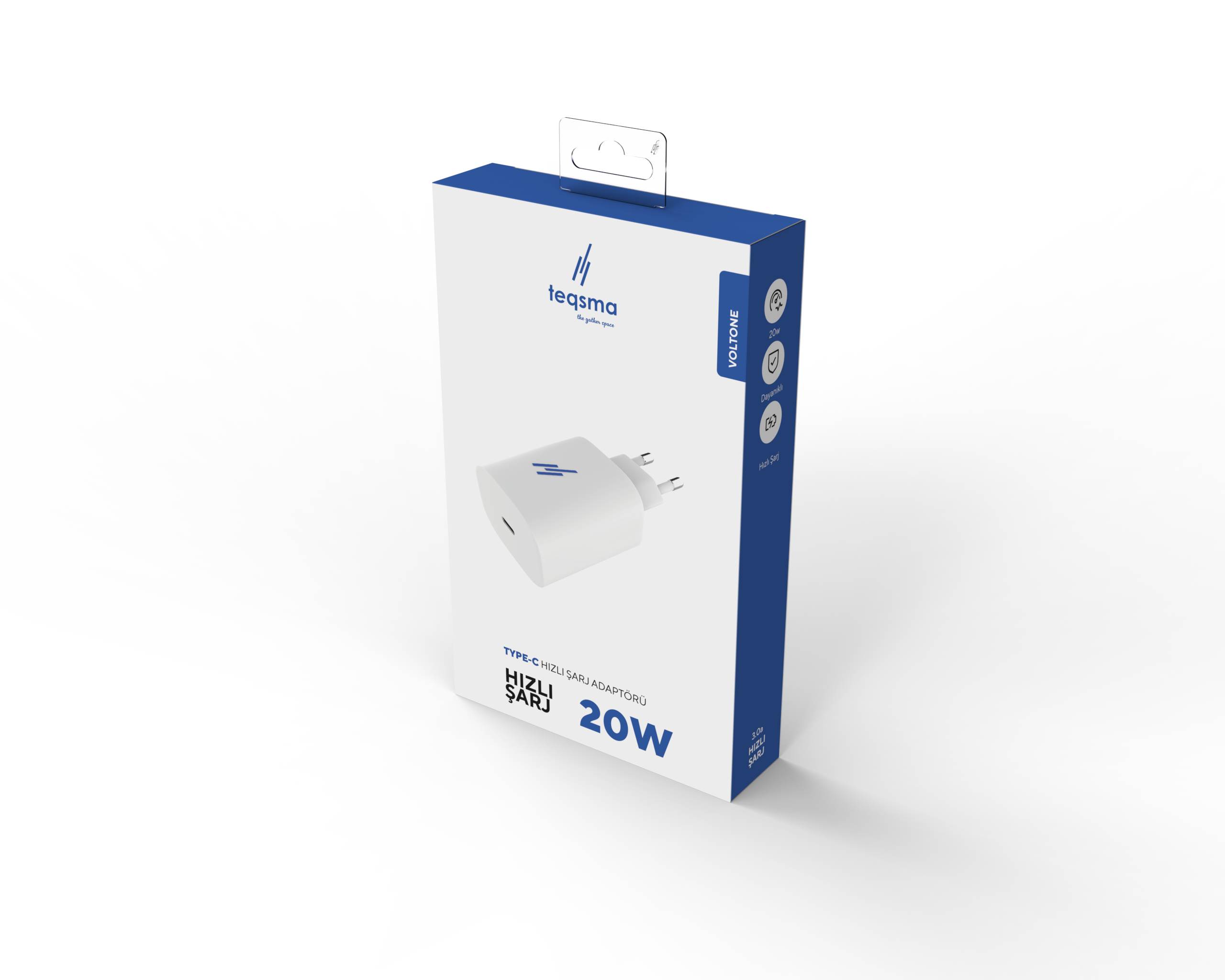 TEQSMA VOLTONE Type-C Hızlı Şarj Adaptörü 20W