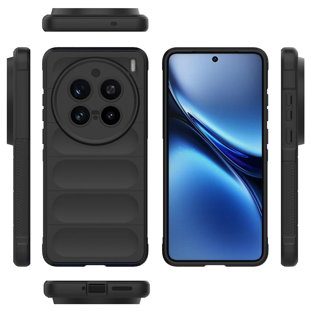 Vivo X200 Pro Kılıf Esnek TPU Oyuklu Arka Yüzey Tasarımlı Zore Etnik Silikon Kapak