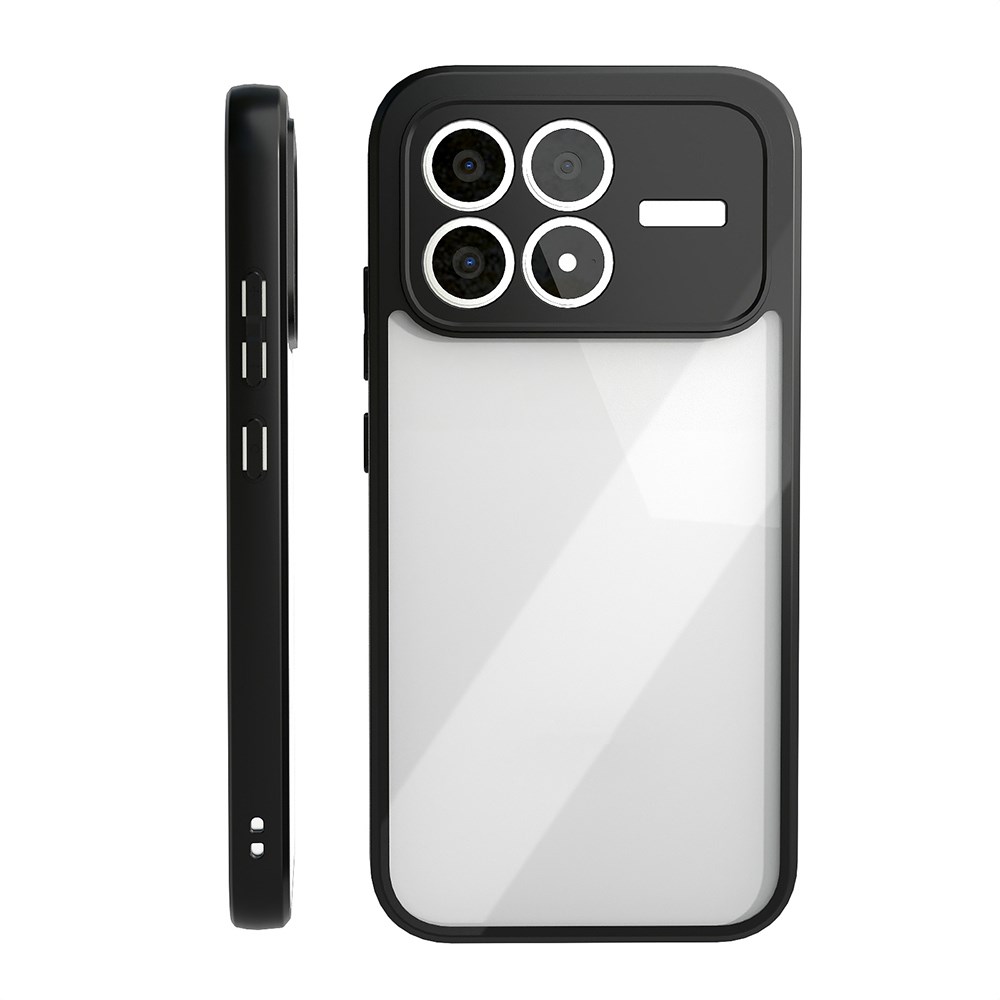 Xiaomi Poco F8 Pro Kılıf Kamera Korumalı Şeffaf Arka Yüzey Zore New Roll Kapak