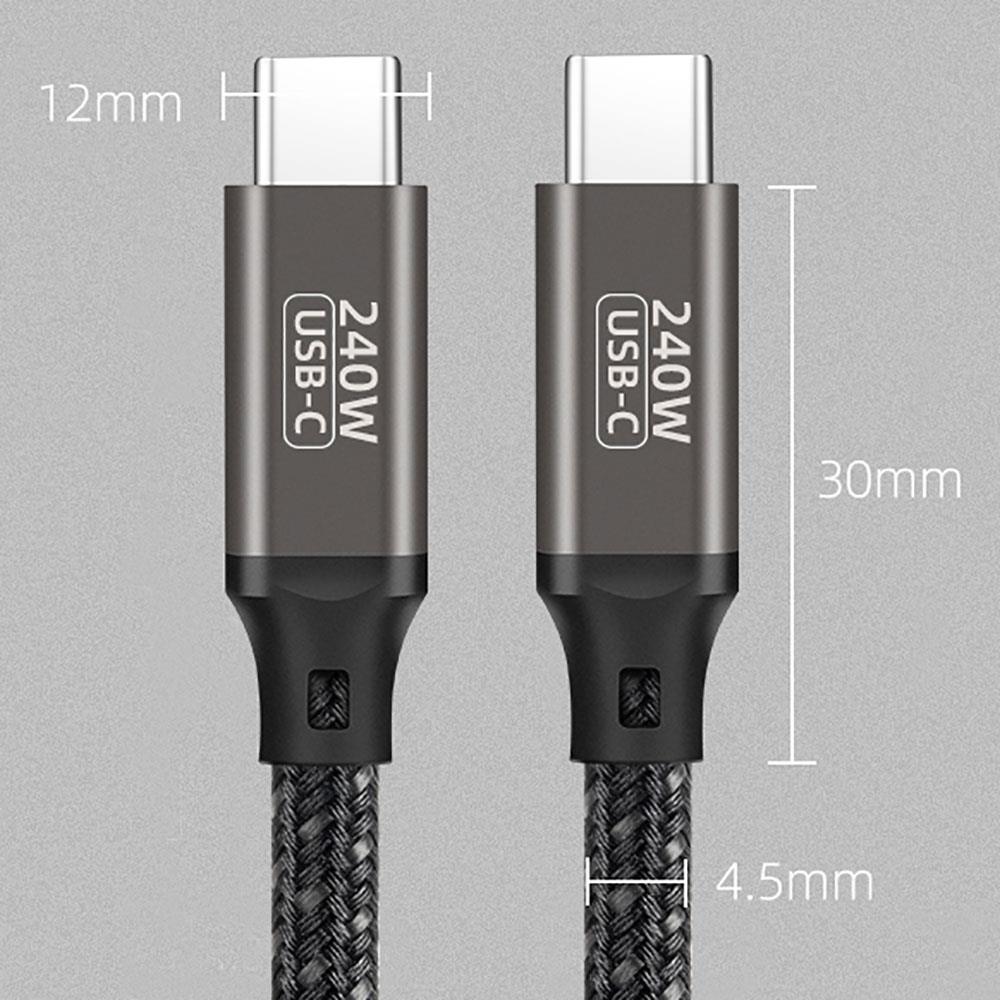 Zore QG02 Type-C to Type-C PD3.1 Data Kablosu 240W 480Mbps 1.5 Metre