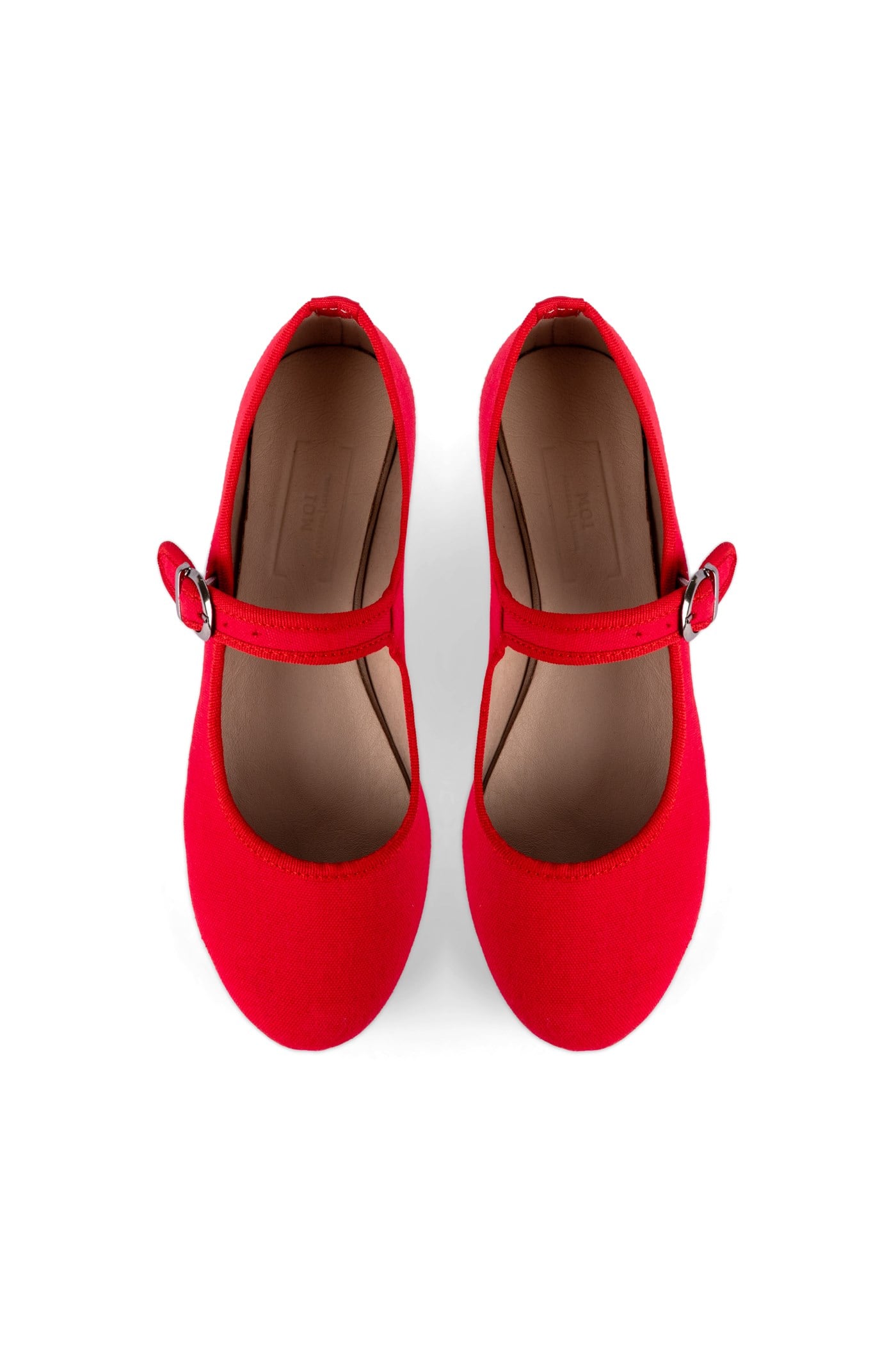 Jet Red Mary Jane Flats