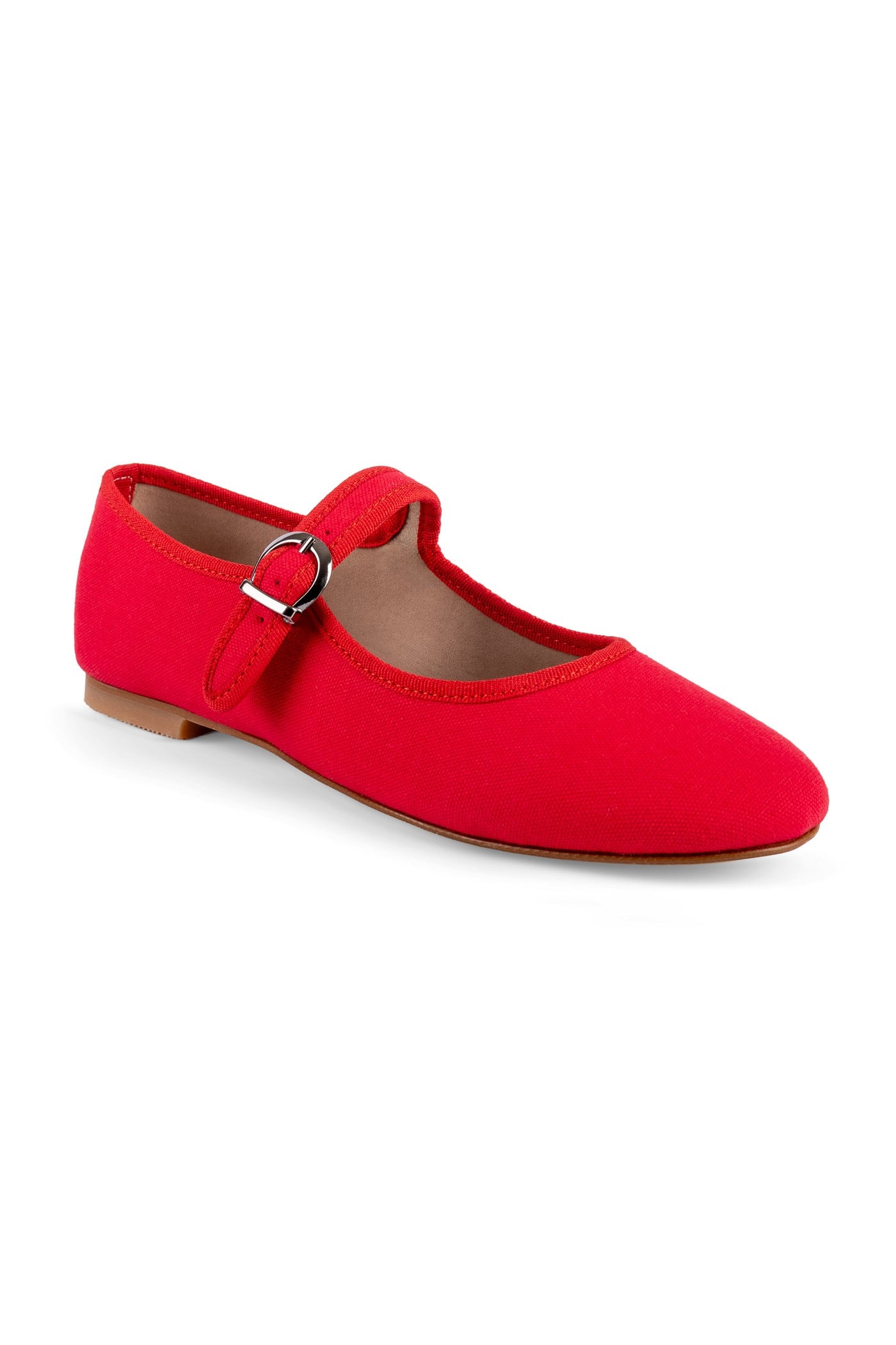 Jet Red Mary Jane Flats