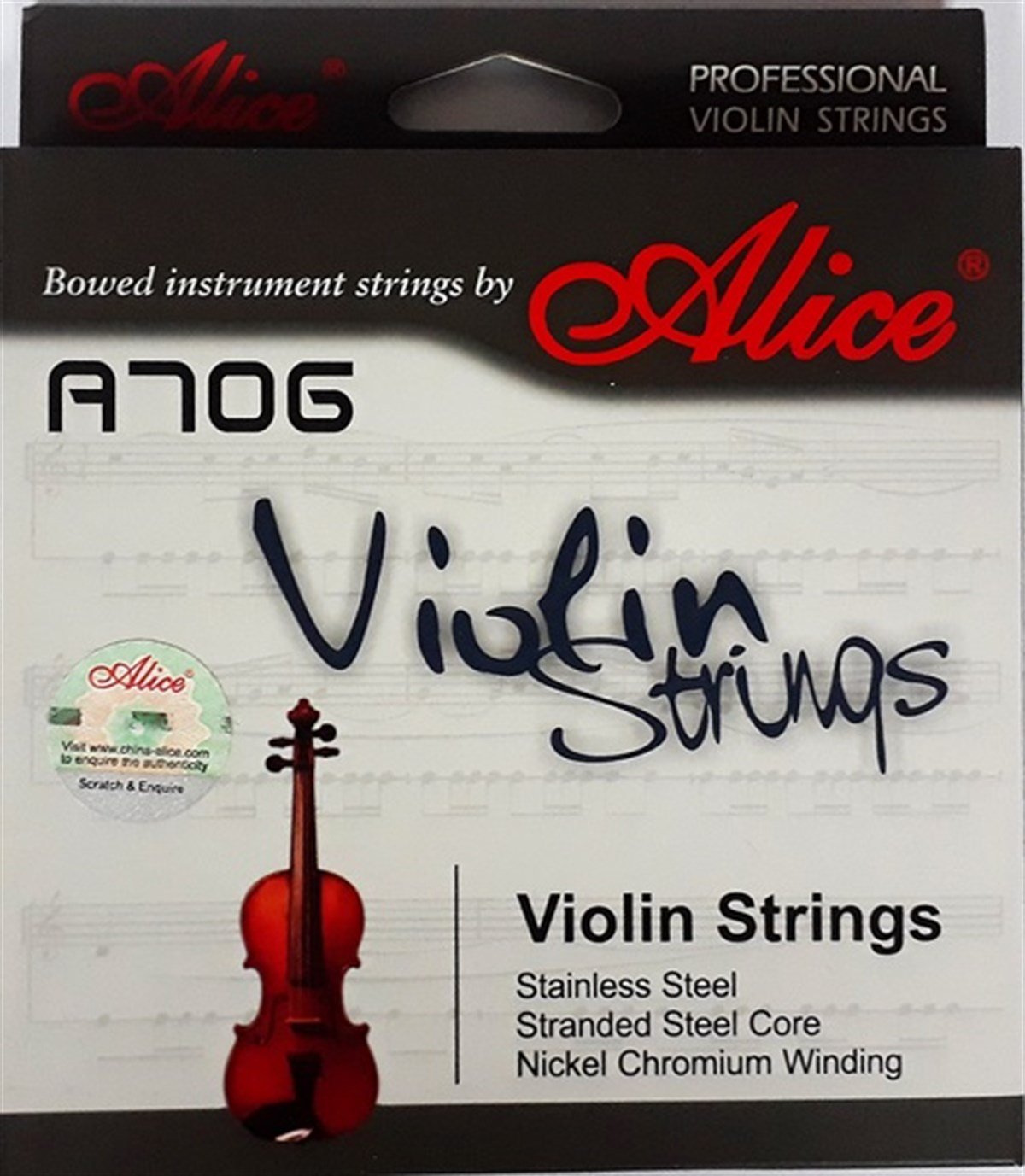 Alice A706 Profosyonel Keman Teli Takım 