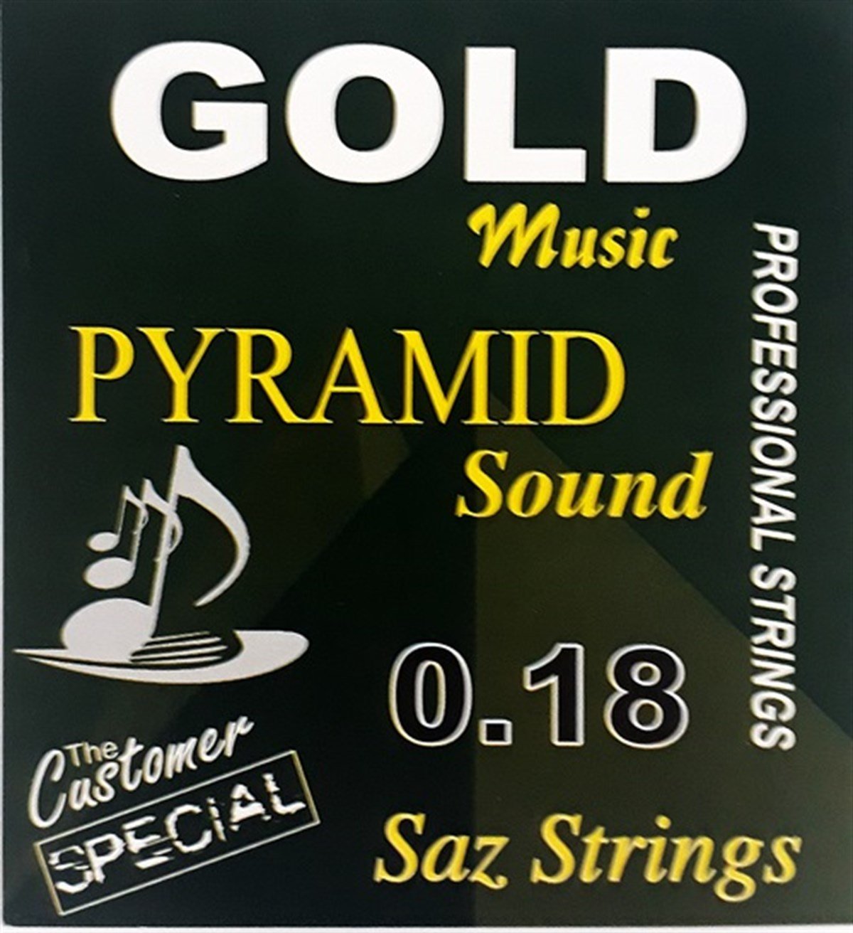 Gold Pyramid 0,18 Kısa Sap Profosyonel Bağlama Teli Takım
