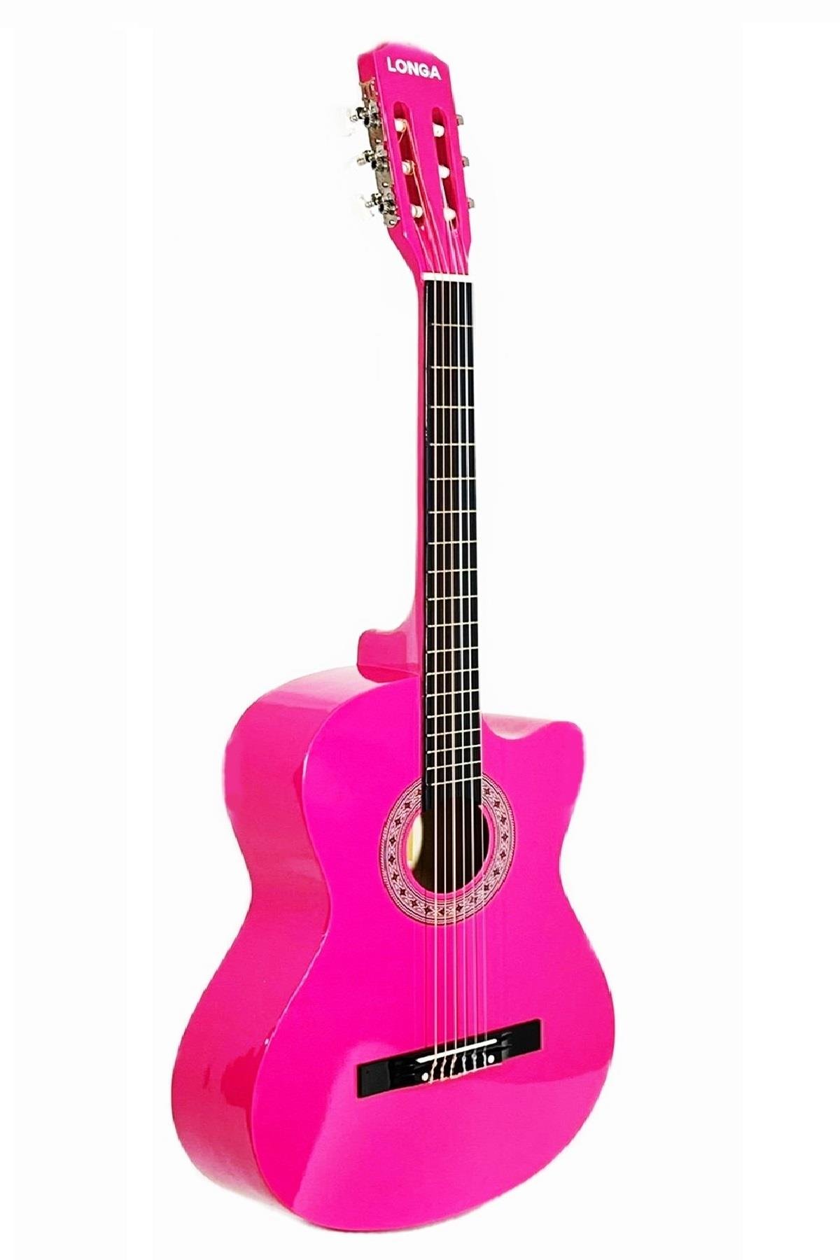 Longa Kesik Kasa Klasik Gitar Pembe