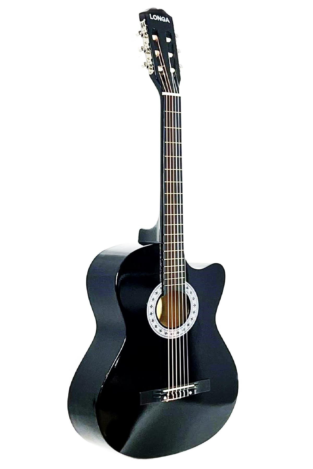 Longa Kesik Kasa Klasik Gitar Siyah