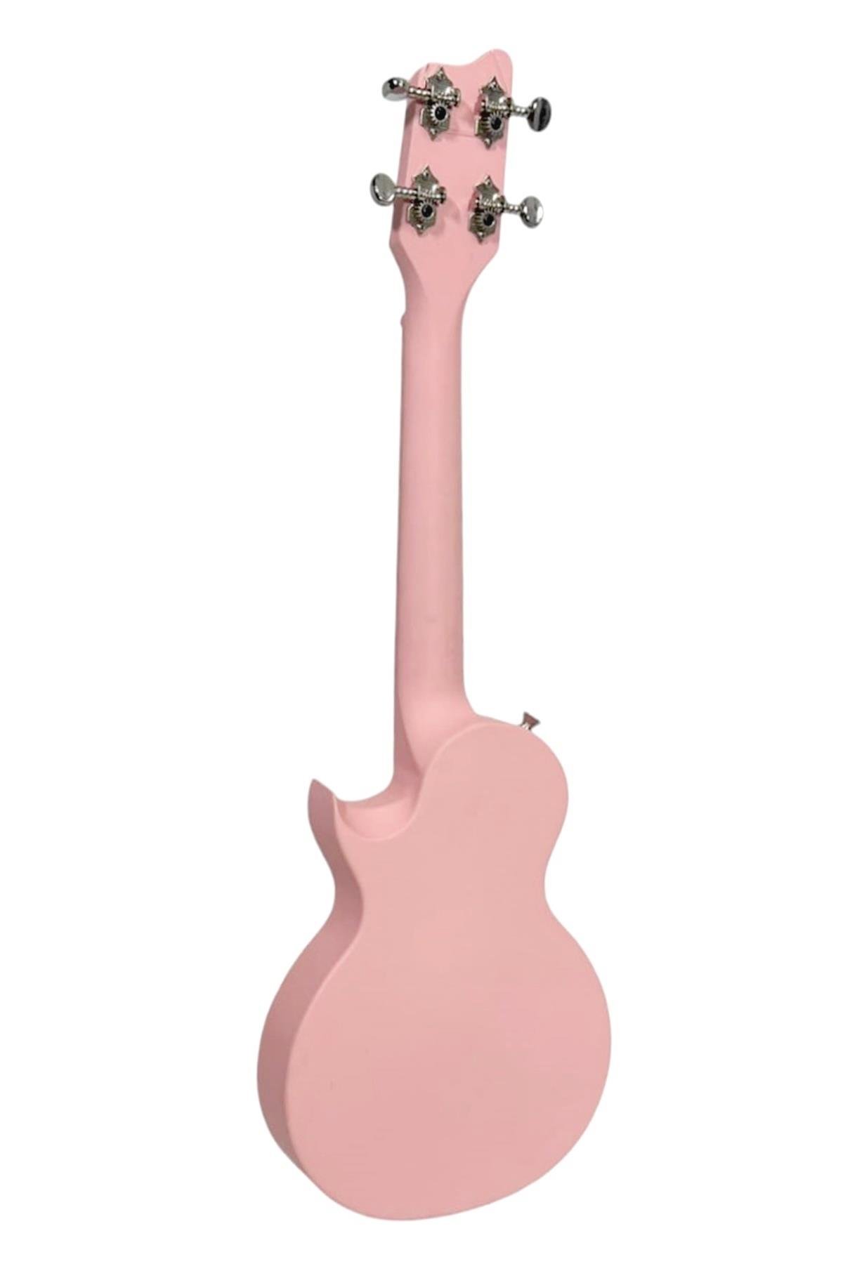 Longa Profesyonel Carbon Fiber Ukulele Seti ( Pembe)