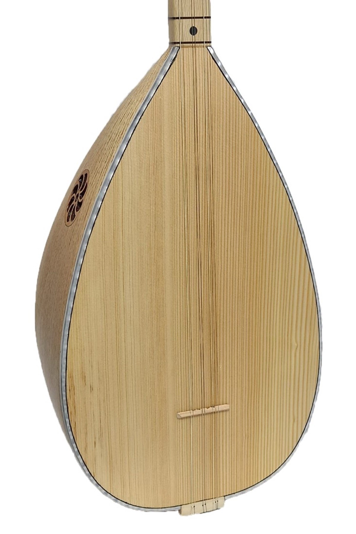 Piarro Kestane Ağacı Kısa Sap Bağlama ( Parlak Cila )