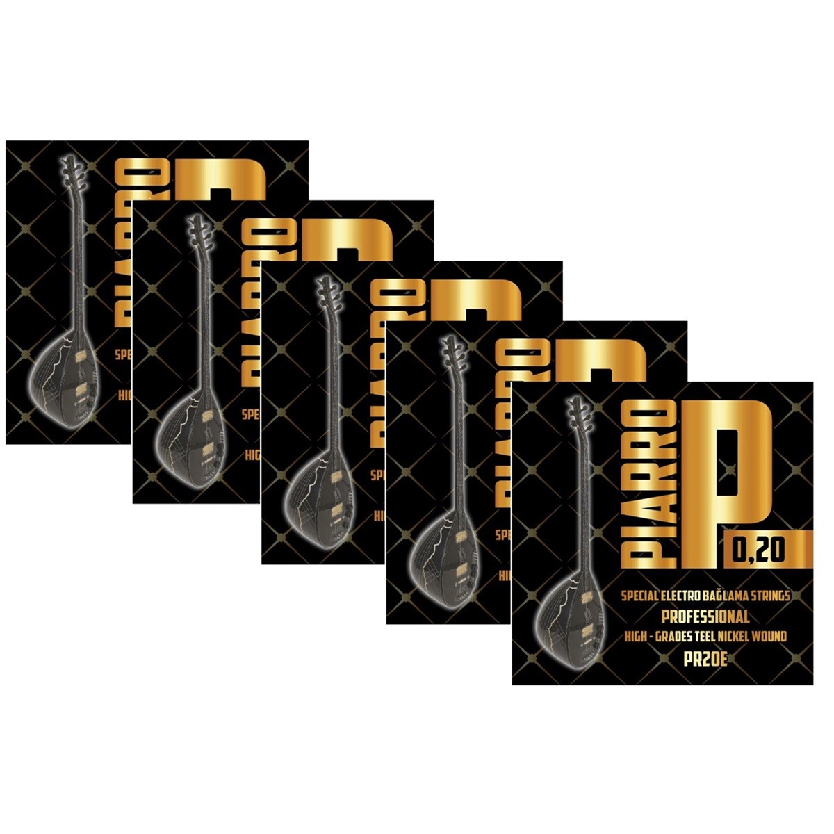 Piarro PR20E Elektro Bağlama Teli Takımı 5 Takım( Topuzlu )