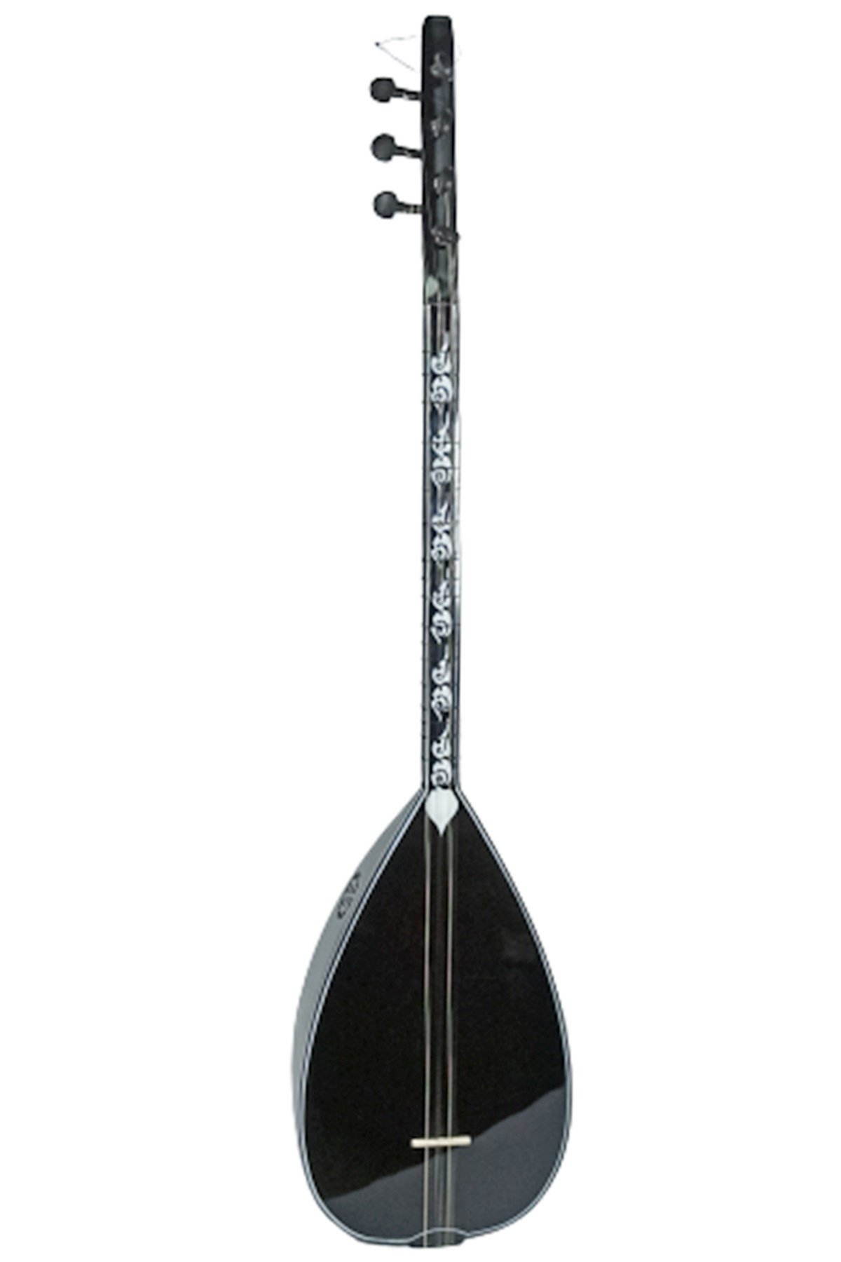 Piarro Siyah Boyama Kısa Sap Bağlama ( Parlak Cila )