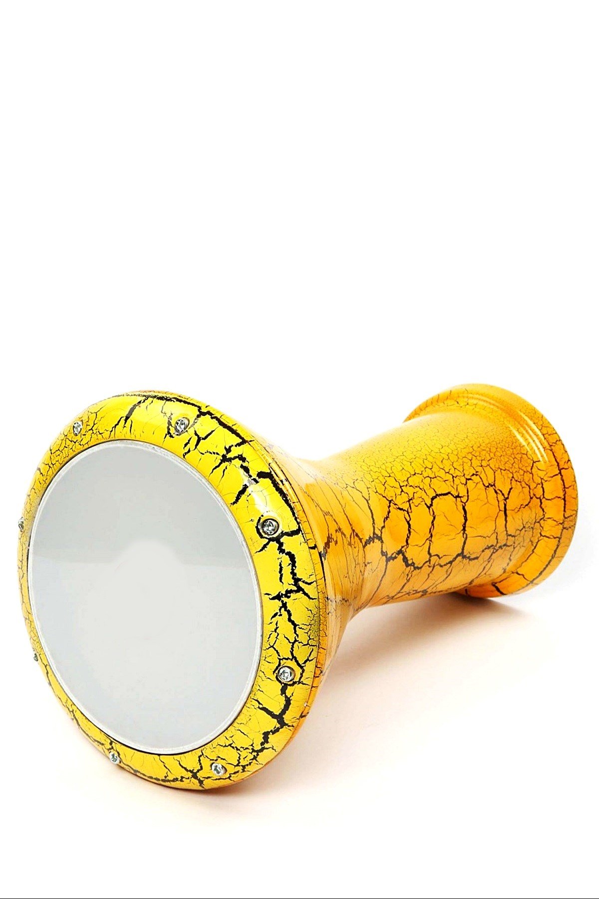 Sarı Çatlak Boyalı Çömlek Darbuka