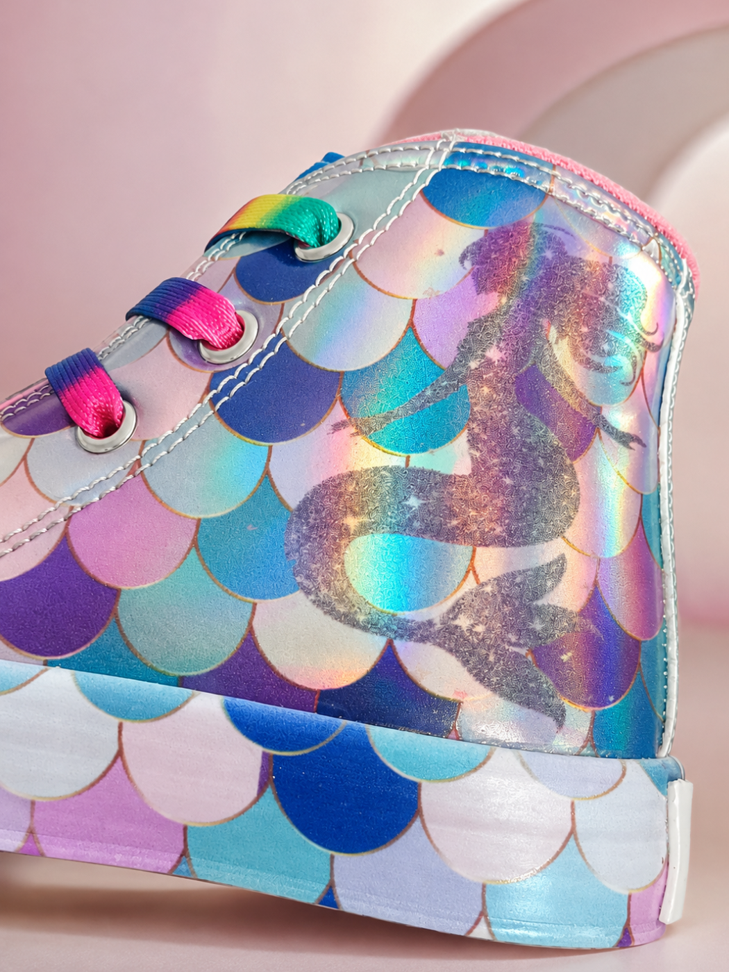 Mermaid Fermuarlı Hologram Kız Çocuk Sneakers